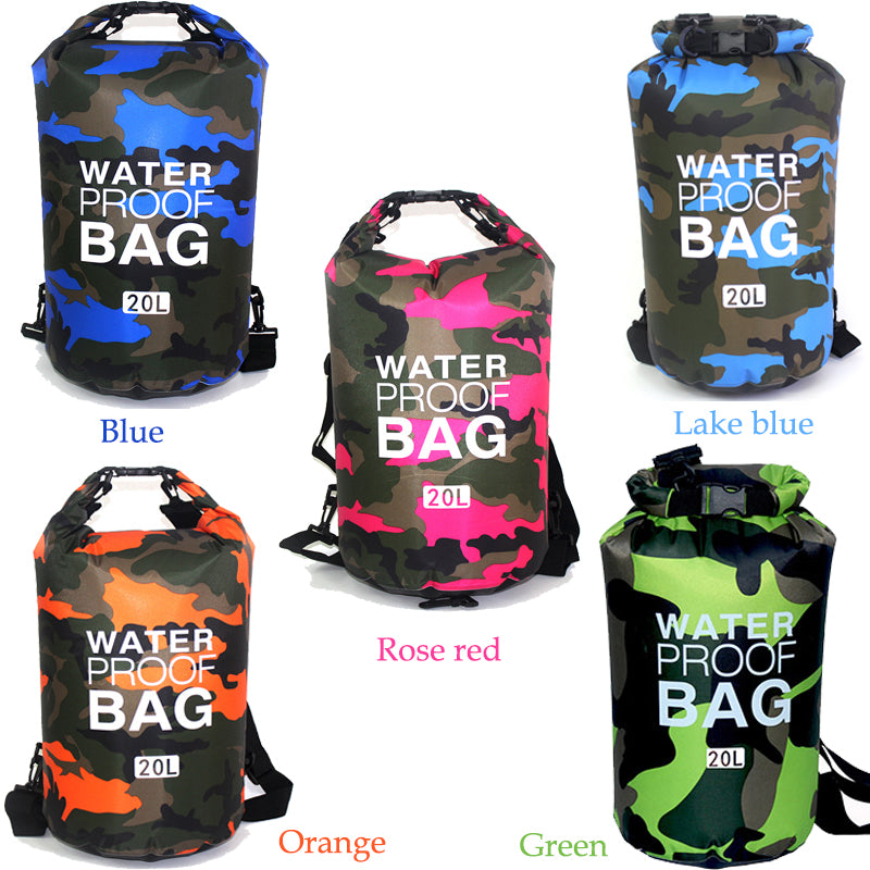 Camouflage PVC Waterproof Bag for Outdoor Activities
